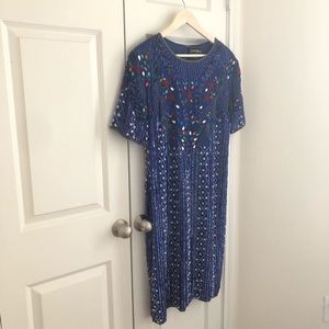 vintage silk beaded sheath dress
